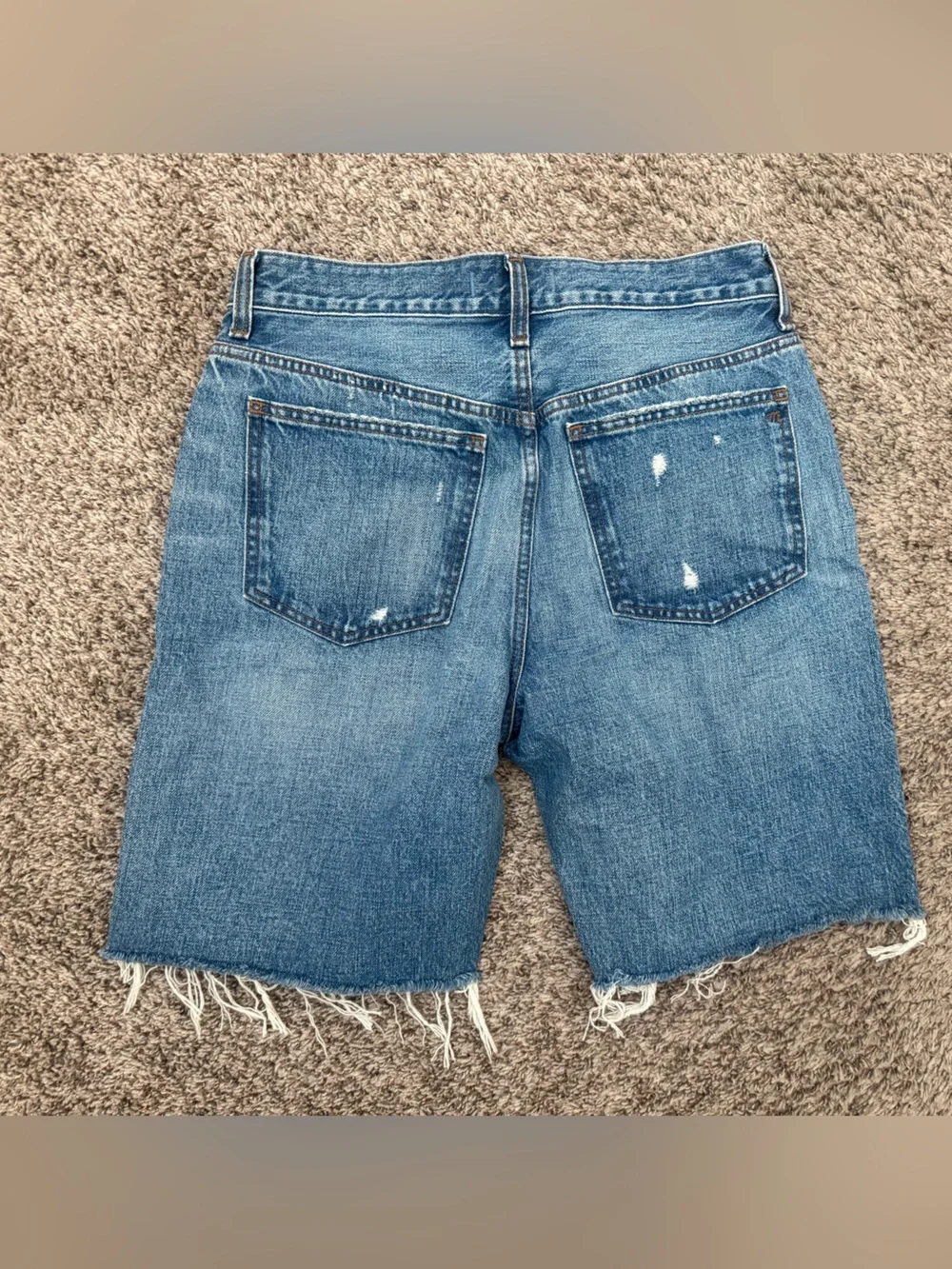 NWT Madewell Long Denim Shorts in Pedersen Wash